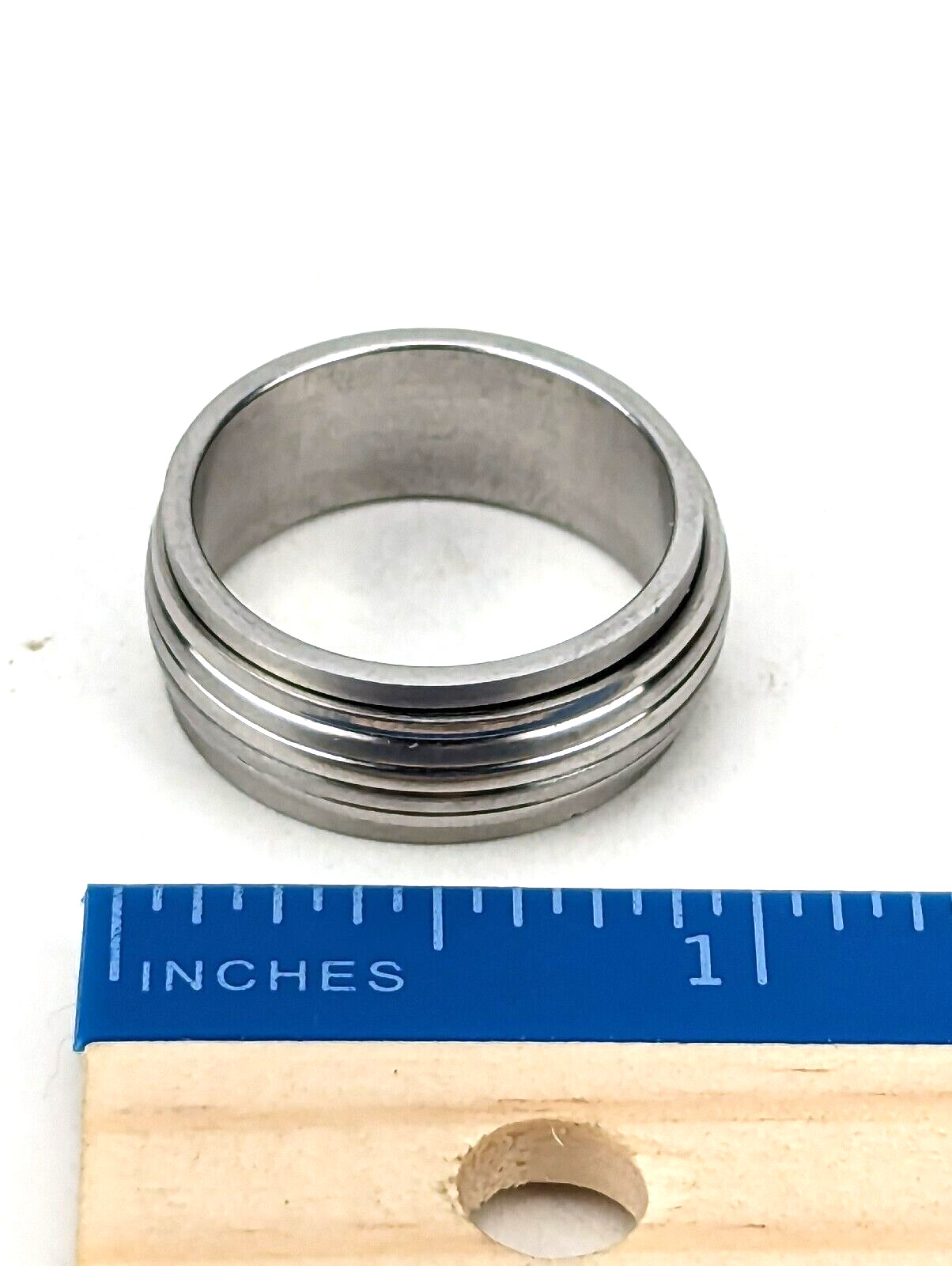Vintage Aluminum Alloy Fidget Spinner Ring Size 9.5 for Stress & Anxiety #C1