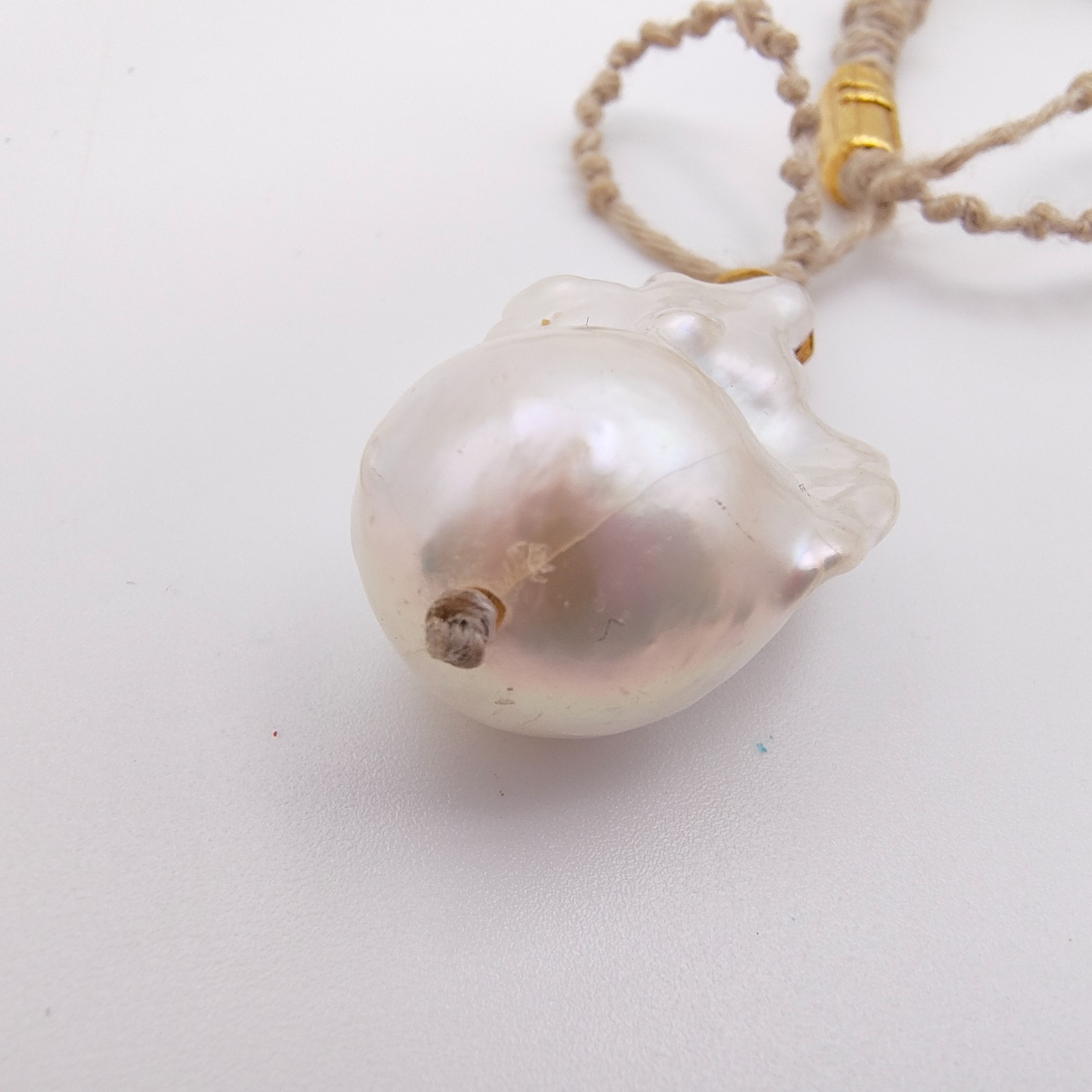 Velatti Convertible Toggle Necklace Cultured Baroque Pearl 18K Gold Plated Spain