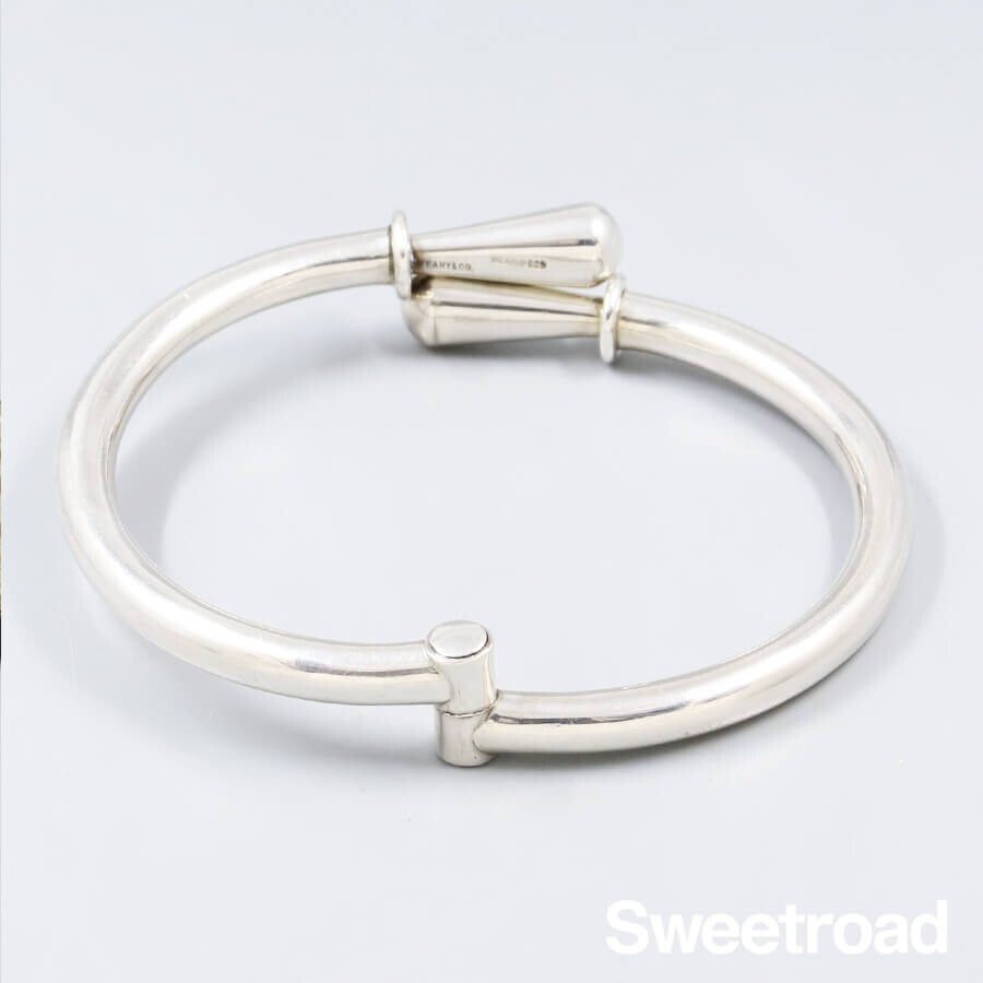 Tiffany & Co. Mexican Hinge Bangle 925 Silver Inner Diameter 19.5cm