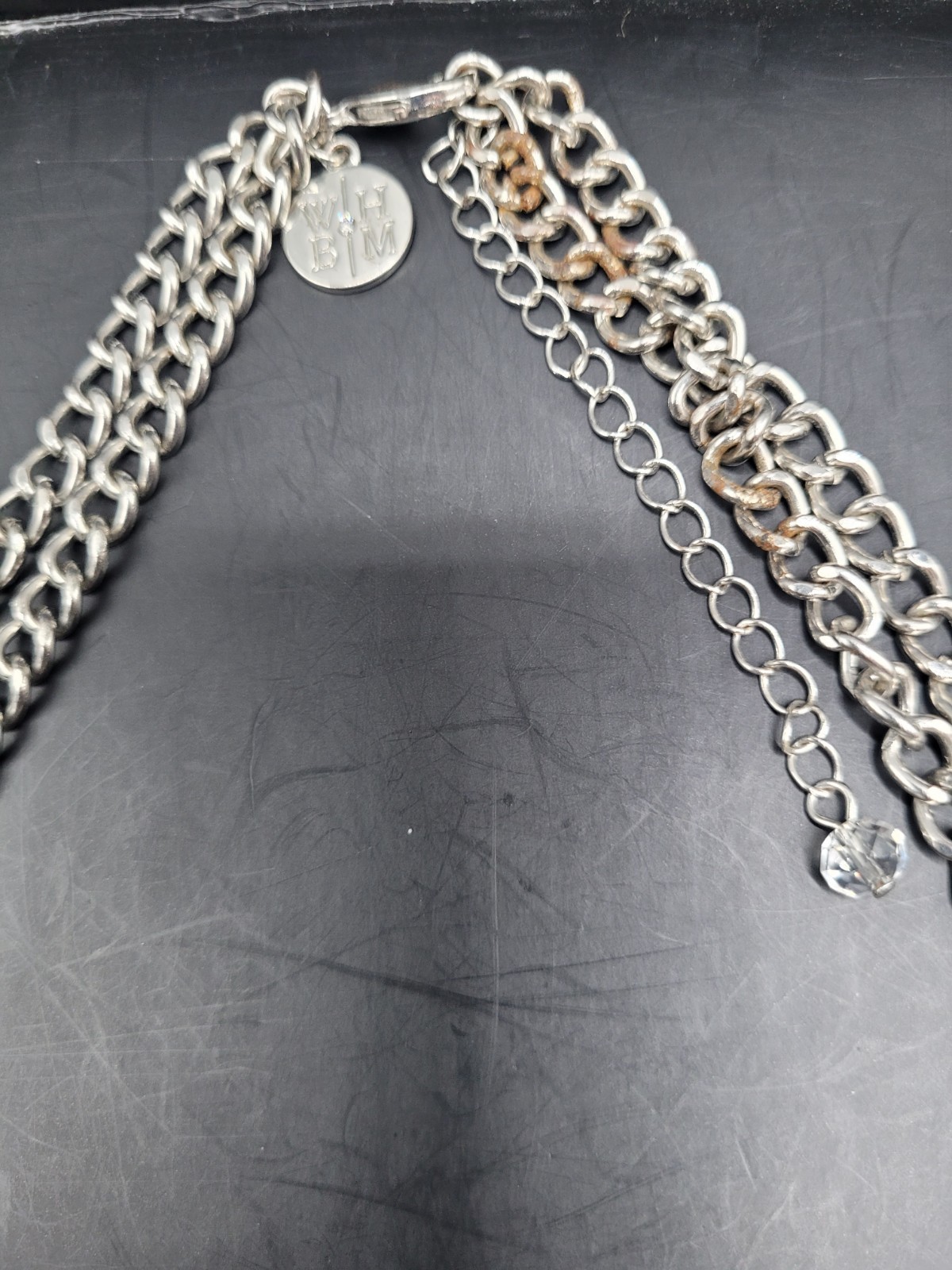 white house black market necklace Art Deco Crystal Pointy