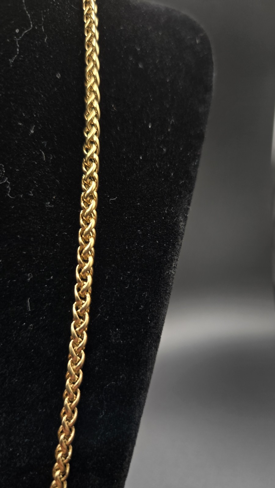 14k Gold Plated, 316 Stainless Steel 3MM Franco Chain Necklace 24 Inch