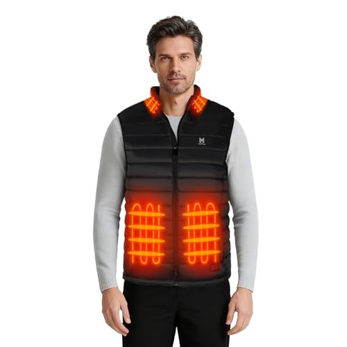 MRAWARM Heated Vest, Lightweight Electric Heated Vest for Men X-Large Black-us