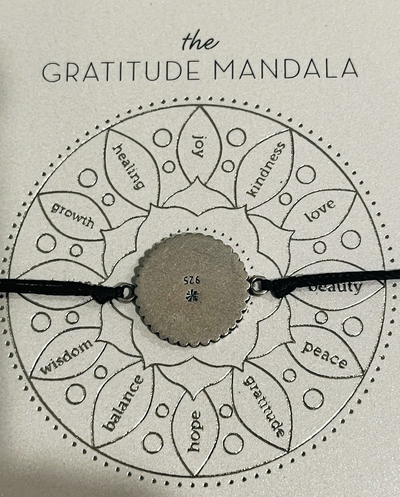 Dogeared Gratitude Mandala Collection Sterling Silver 925 Bracelet Unsex
