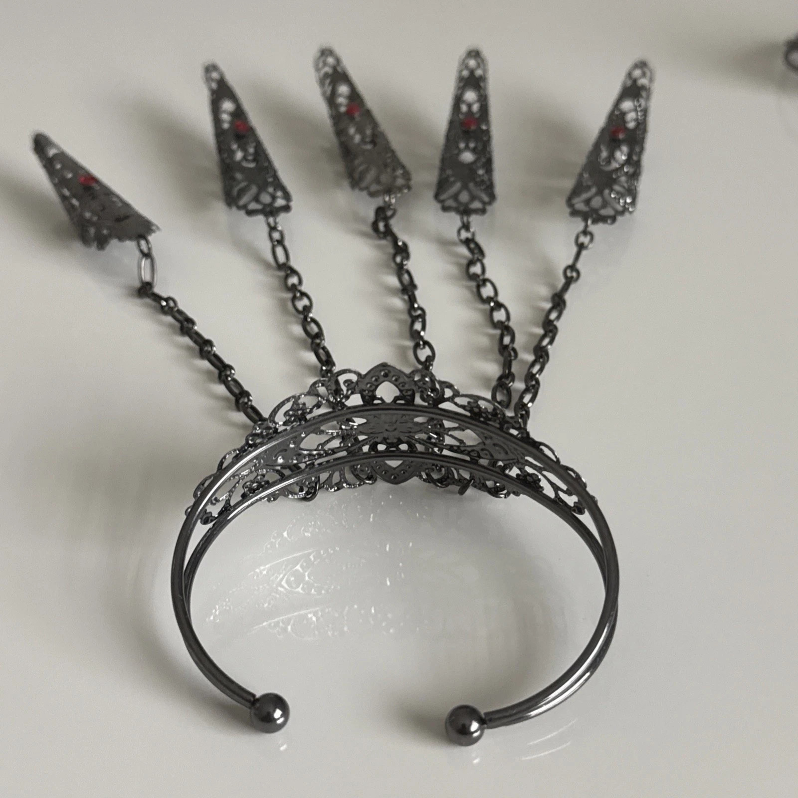 Punk, Metal Hand Chain Finger Bracelet, Gothic Slave Jewelry for Parties & More