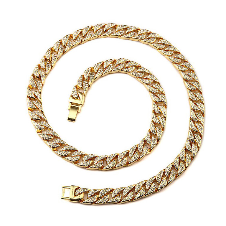 Hip Hop Men Quavo Gold Iced 15mm 16”-30” Miami Cuban Choker Chain Necklace