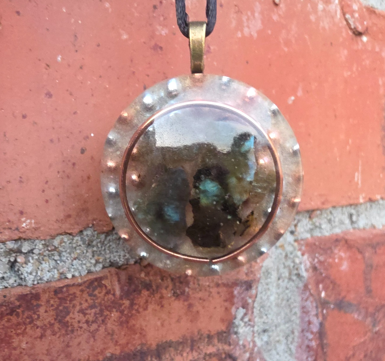 Labradorite Orgonite Orgone Energy Pendant Necklace Spiritual Intuition Psychic