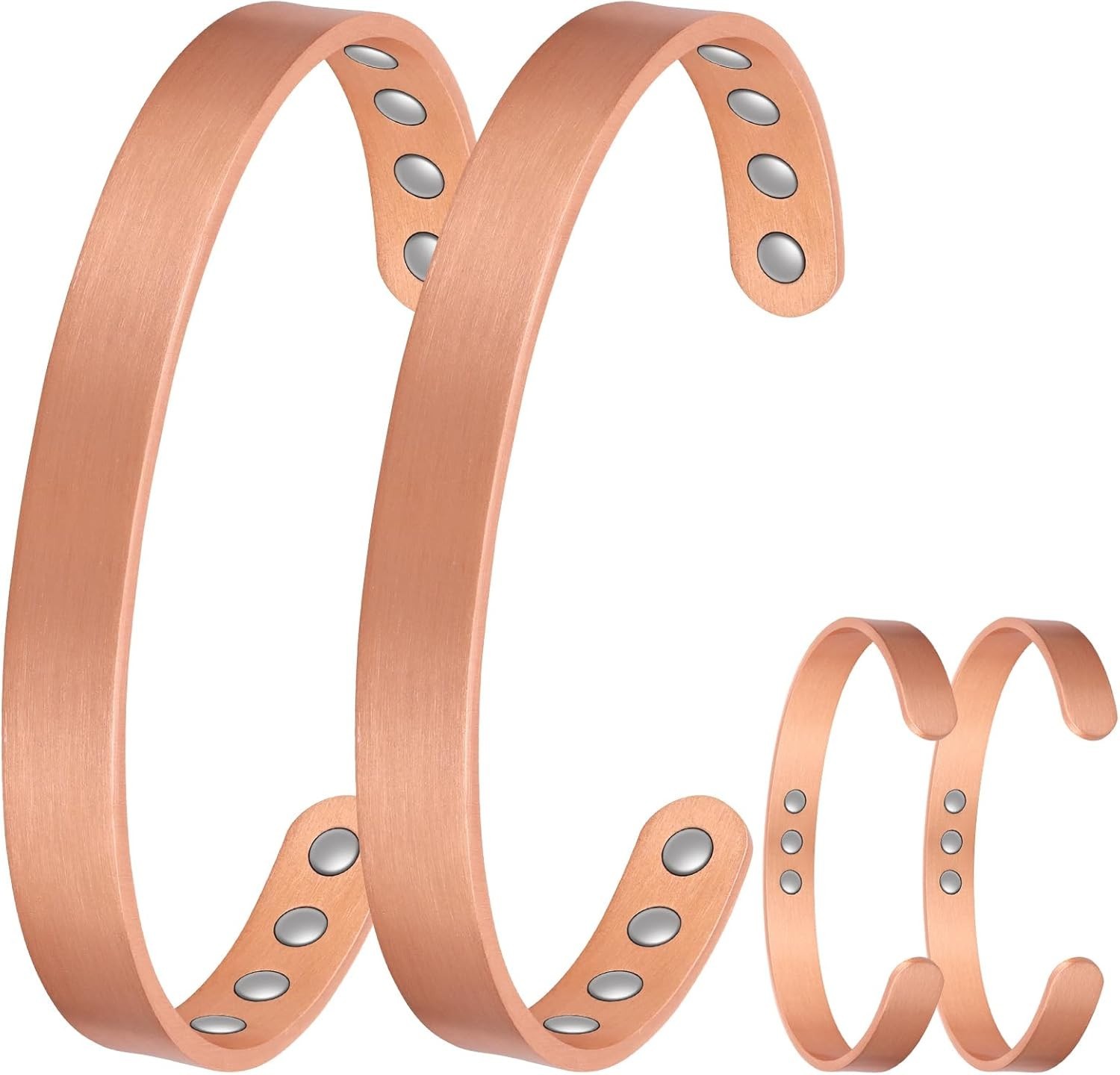 Stylish 99.99% Pure Copper Magnetic Bracelets for Wellness – Gift Box Included