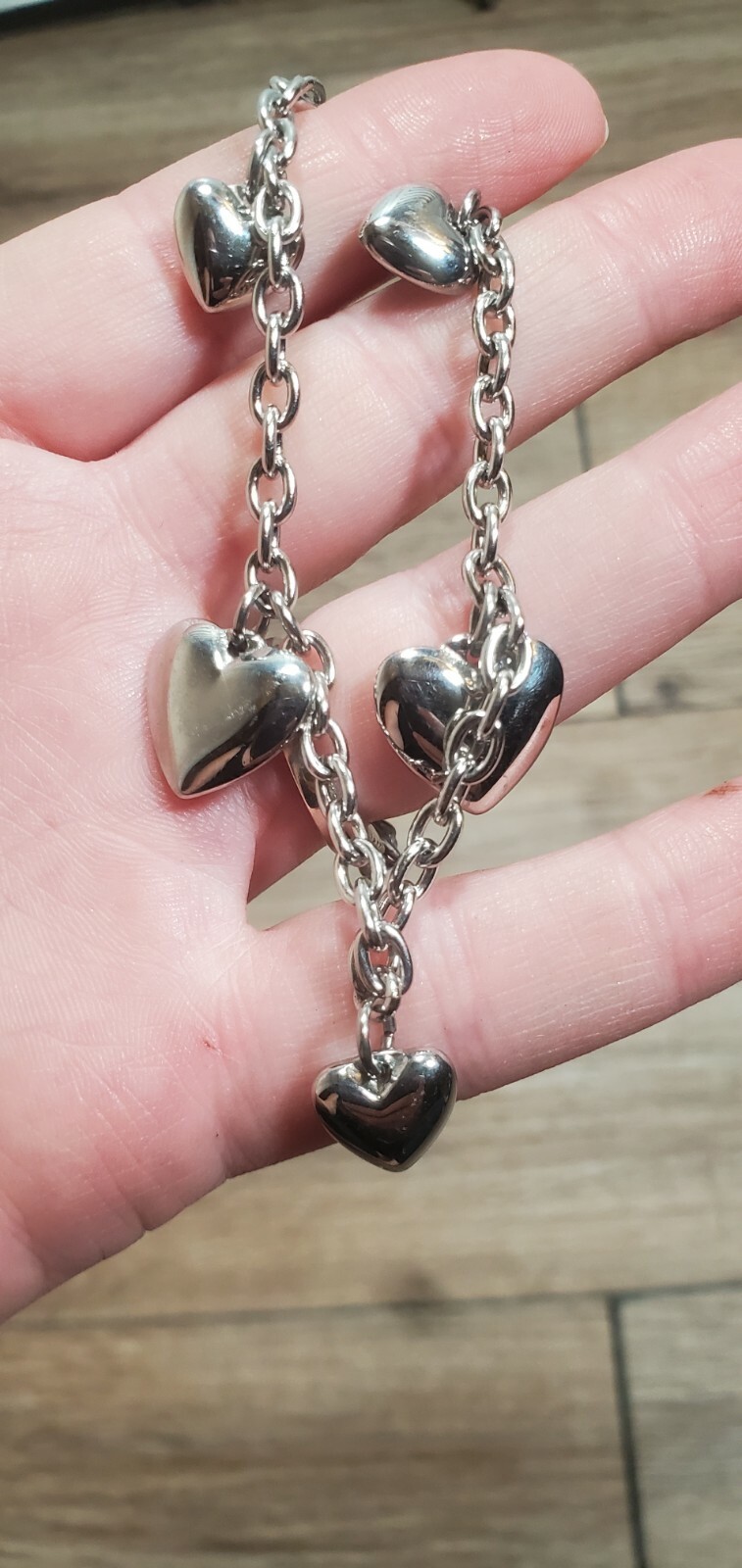 Chisel Stainless Steel Polished Heart Bracelet