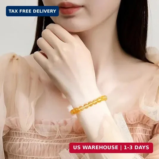 Ice transparent imitation crystal Stretch Gemstone Bracelet Bead Healing Crystal