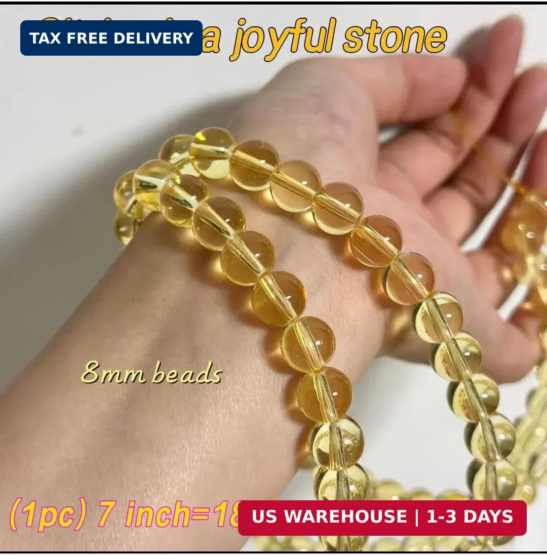 Ice transparent imitation crystal Stretch Gemstone Bracelet Bead Healing Crystal