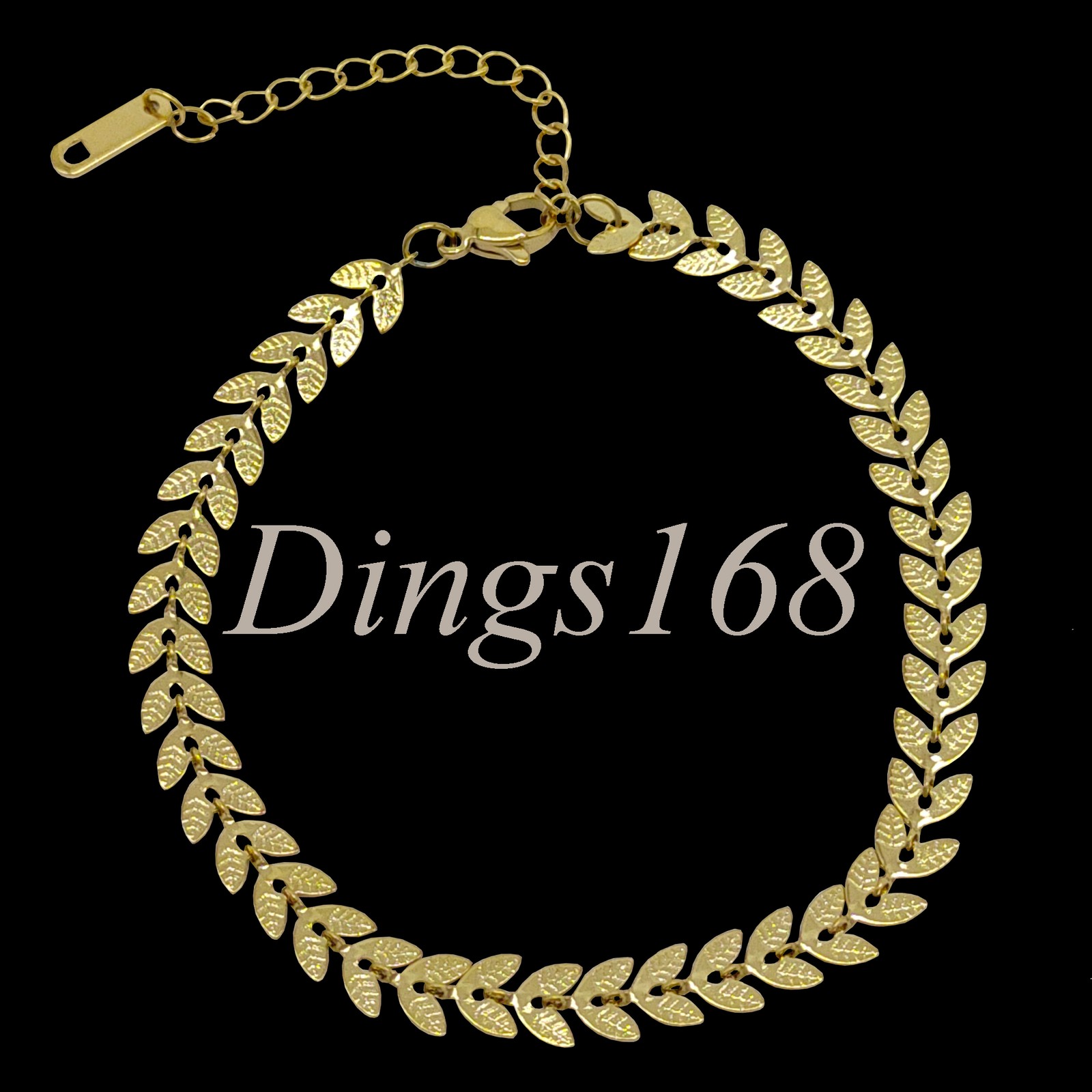 Genuine 18K Gold Filled Tarnish/Lead-Free Chunky Fish Tail Chain Bracelet 7″- 9″