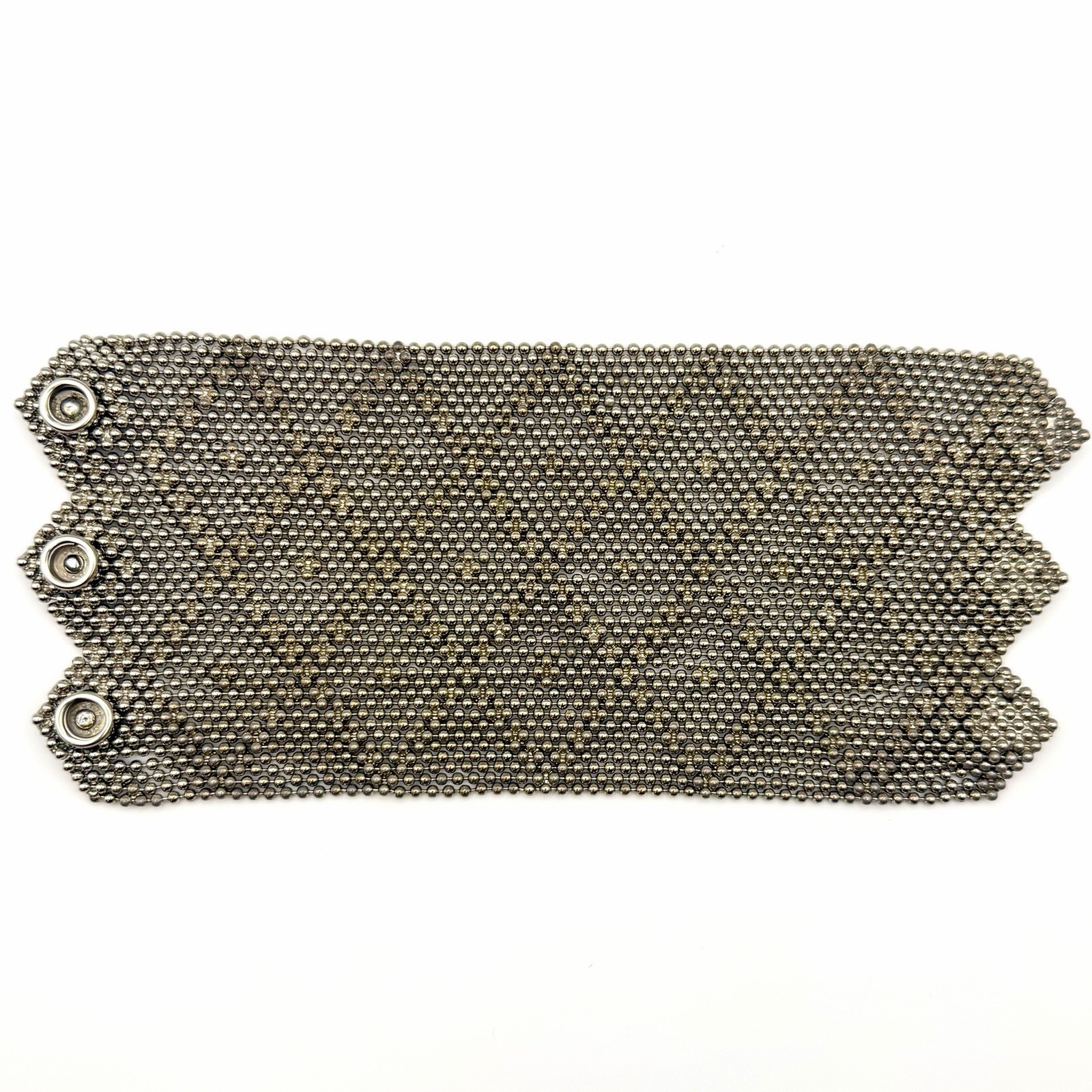 Vintage 1990s SG Liquid Metal Sergio Gutierrez B11-AS Wide Cuff Bracelet 7 Inch