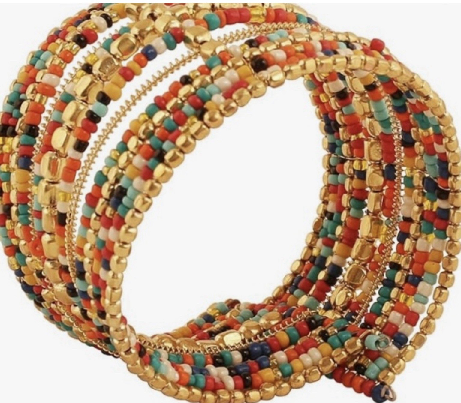Sunsoul Bohemian Colored Turquoise Silver Wrist Bracelet Women Fits All Sizes