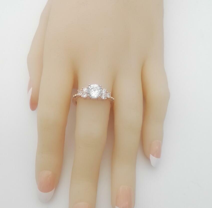 Pave 2 Ct. CZ Silver SP Halo Engagement Promise Band Ring RS68