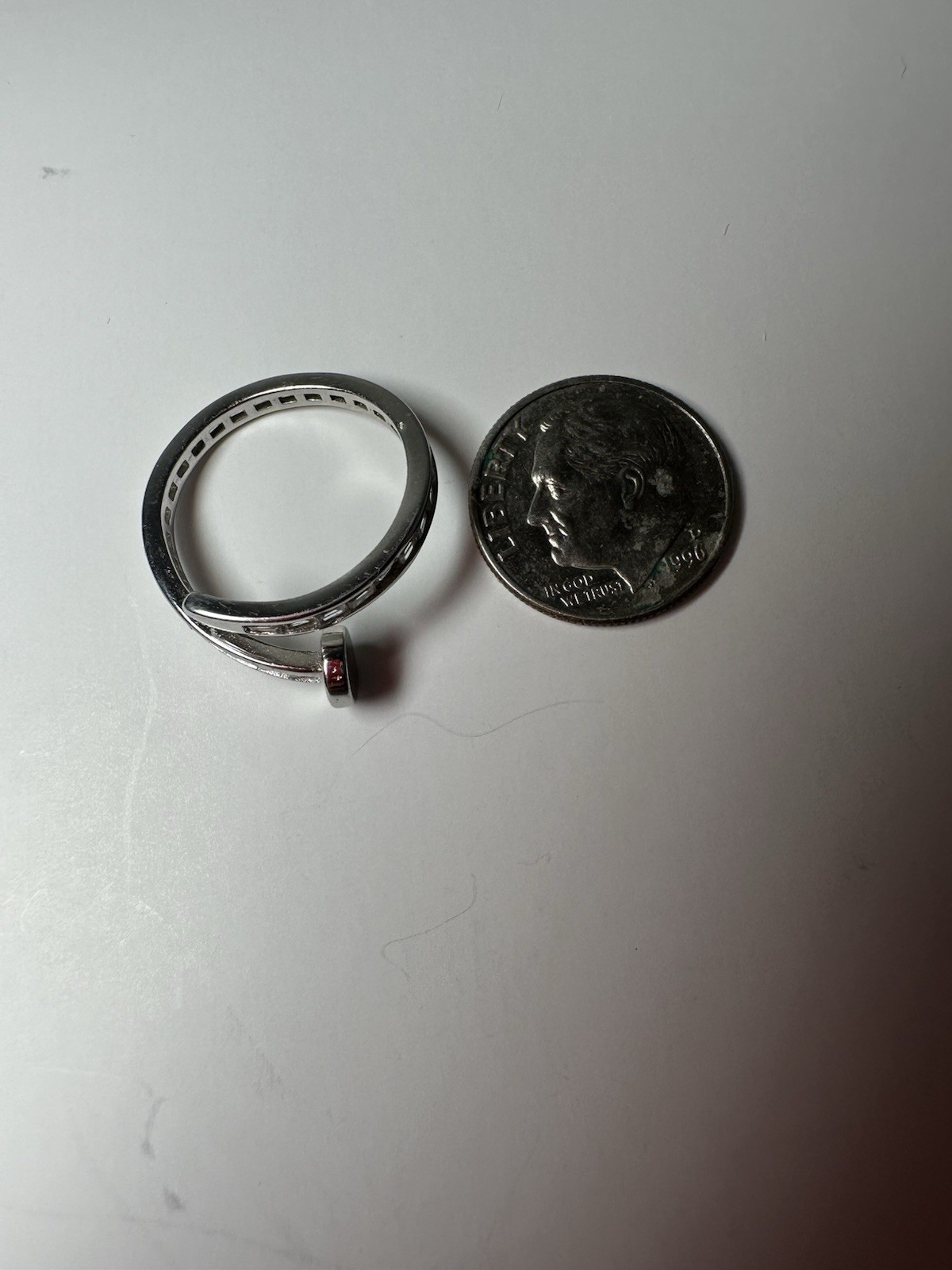 925 Sterling Silver Nail Ring. Ring Is Size 6.5.