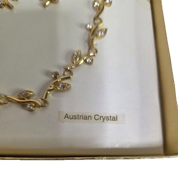 Junction West 18″ Adjustable Nickel Free Austrian Crystal Necklace and Earrings