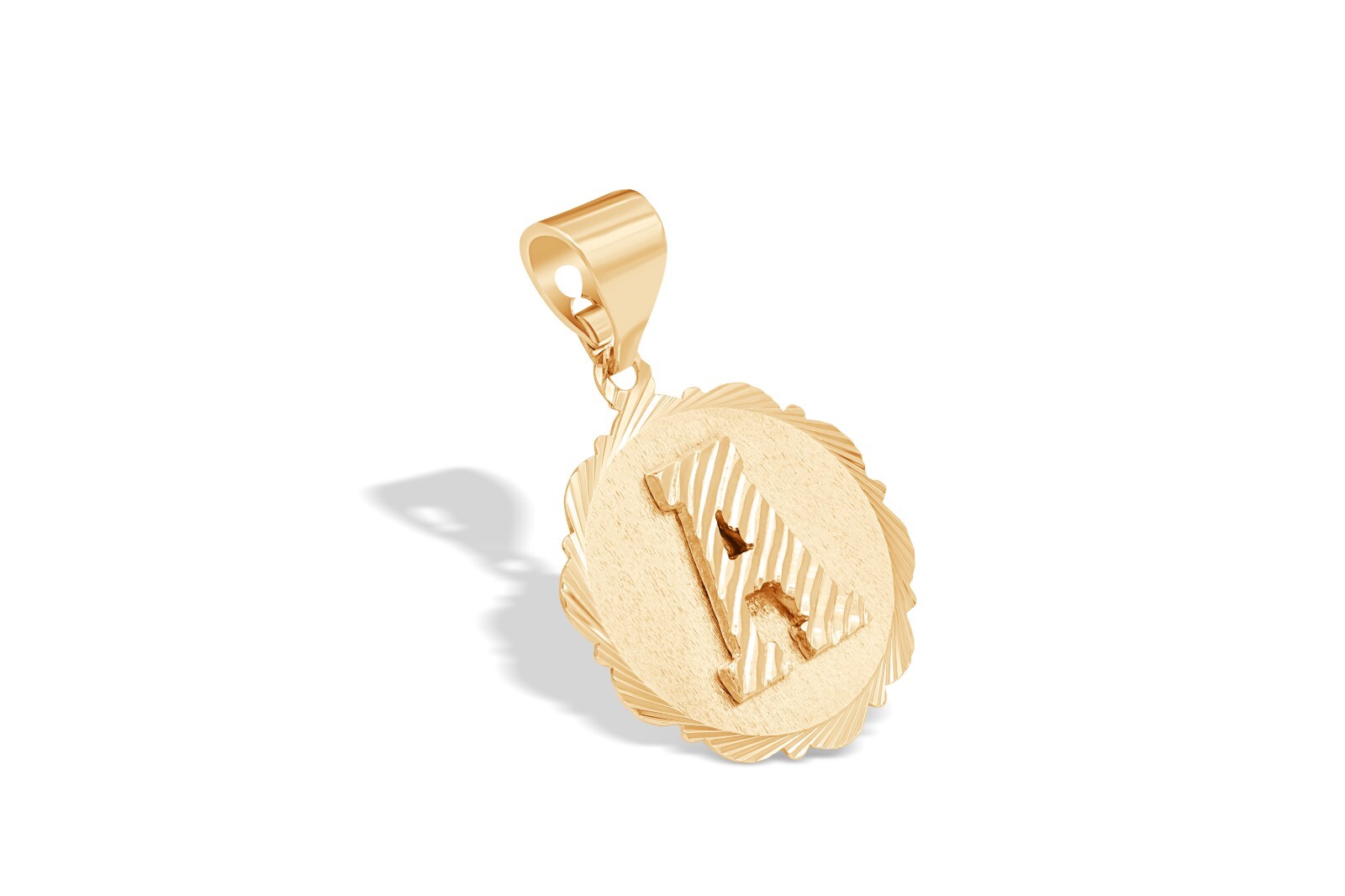 Gold Initial Necklace, 14k Heavy Plated Gold, 7mm Curb Chain For Men