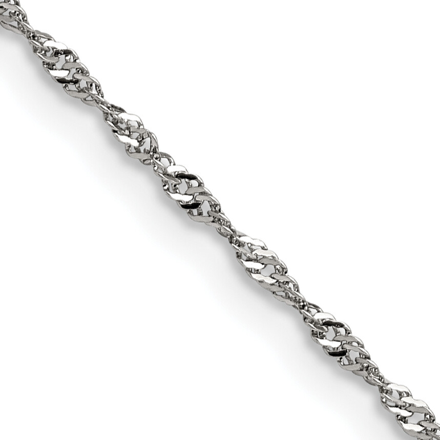 Chisel Stainless Steel Polished 2mm 20 inch Singapore Chain SRN676