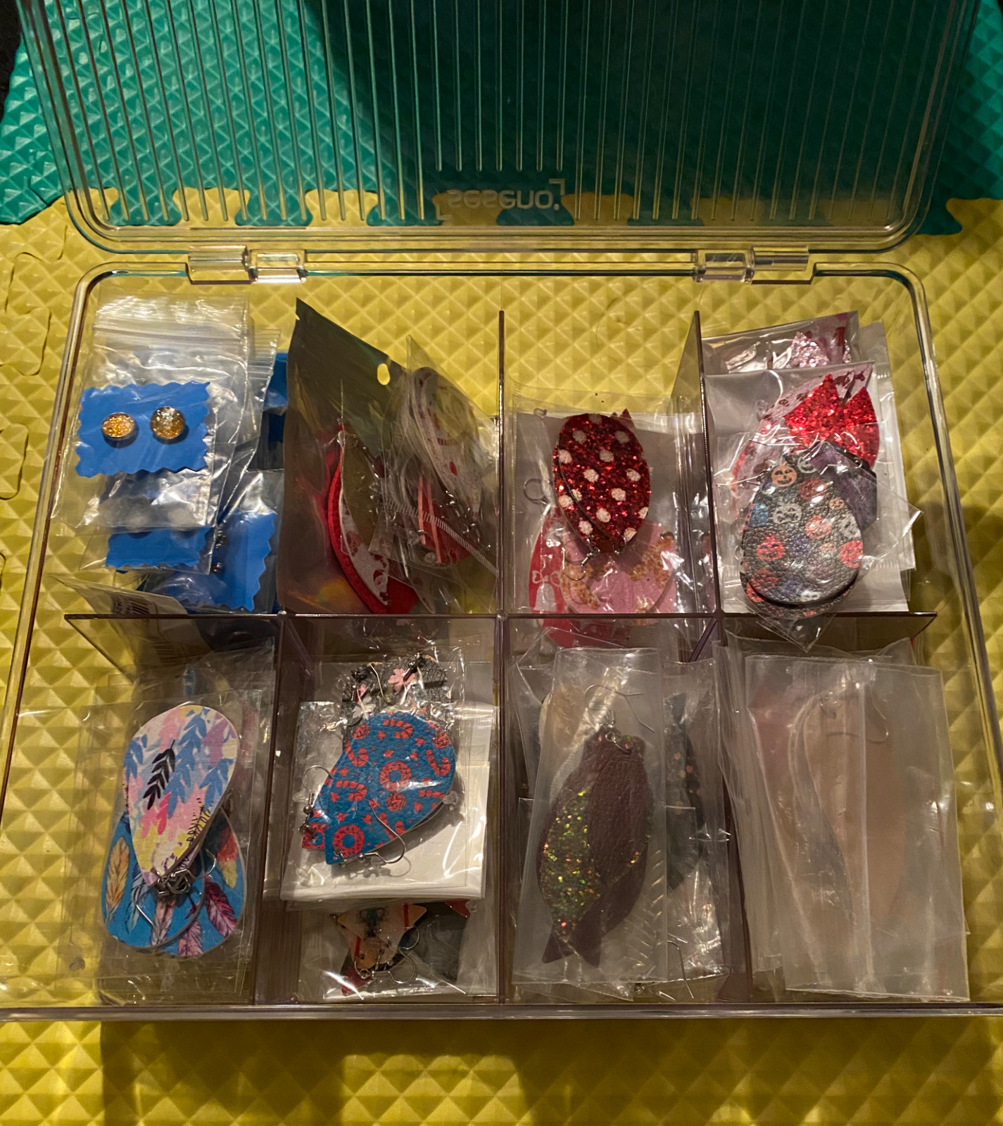 A Variety of Misc. Earrings Holiday, Colors and all Occasion w/ Clear Box