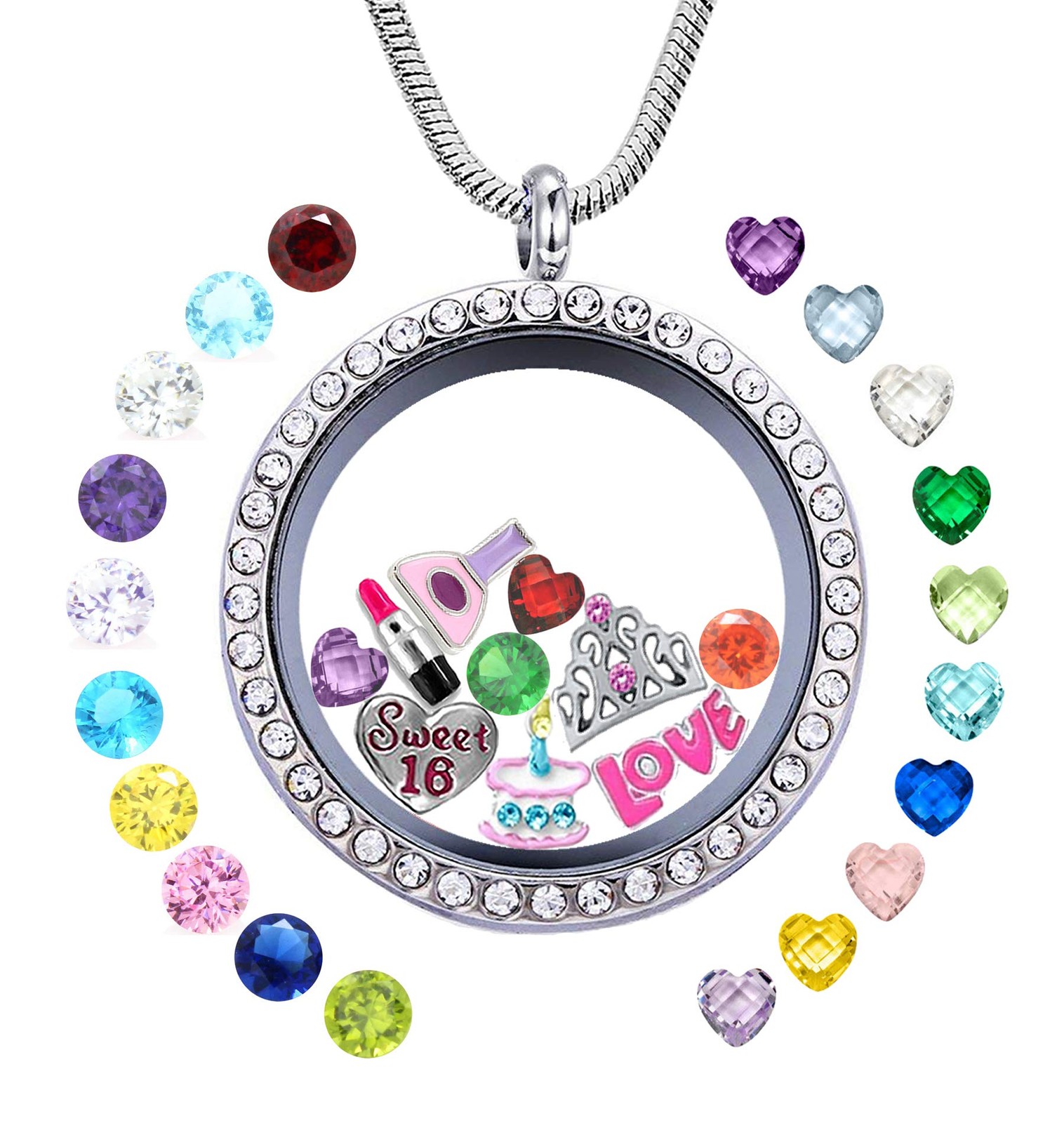 Sixteen 16th Birthday Gift Memory Locket for Niece Daughter Sister