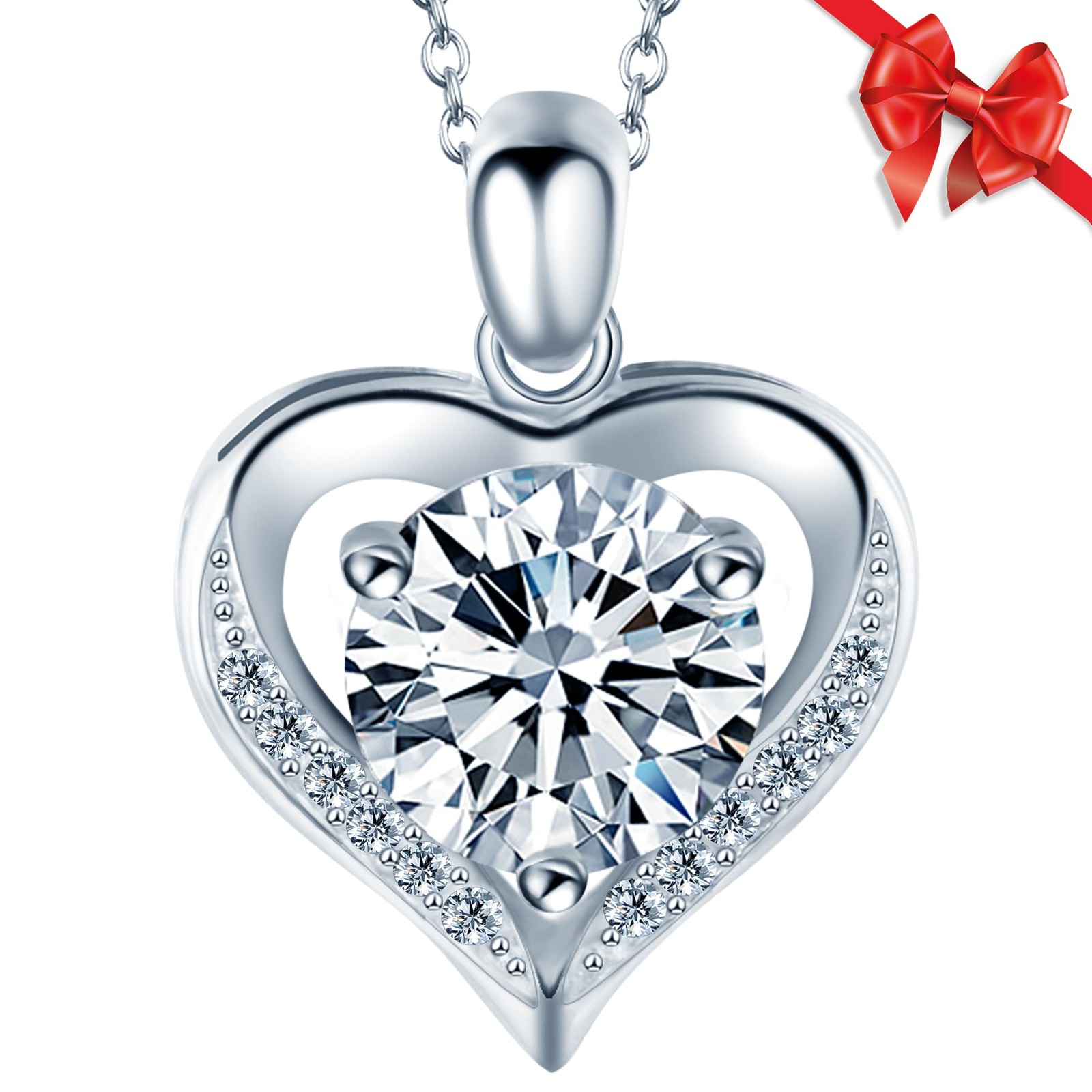 Trinckle 3 Ct Moissanite Necklace for Women, Anniversaries Gift for Wife as