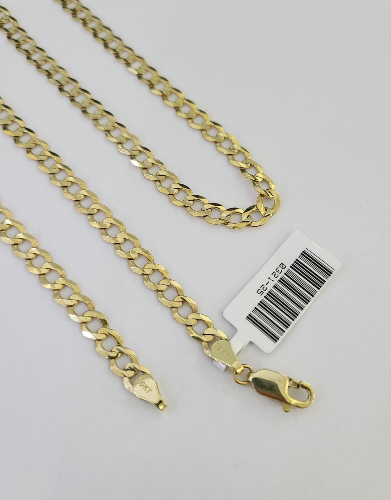 Solid 10k Gold Chain 22 Inch Necklace Cuban Curb Link 5mm REAL 10KT