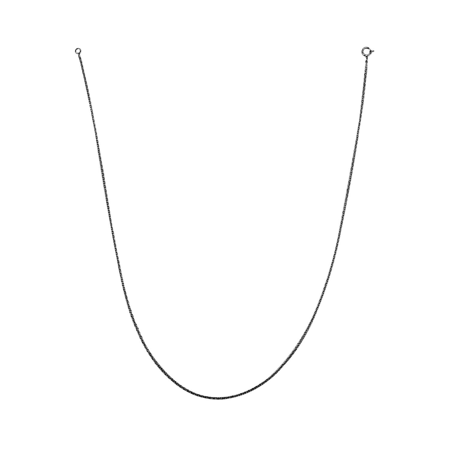 925 Silver Plated 1.2 mm O-shaped Necklace Link Men Women Jewelry Box Chain DIY