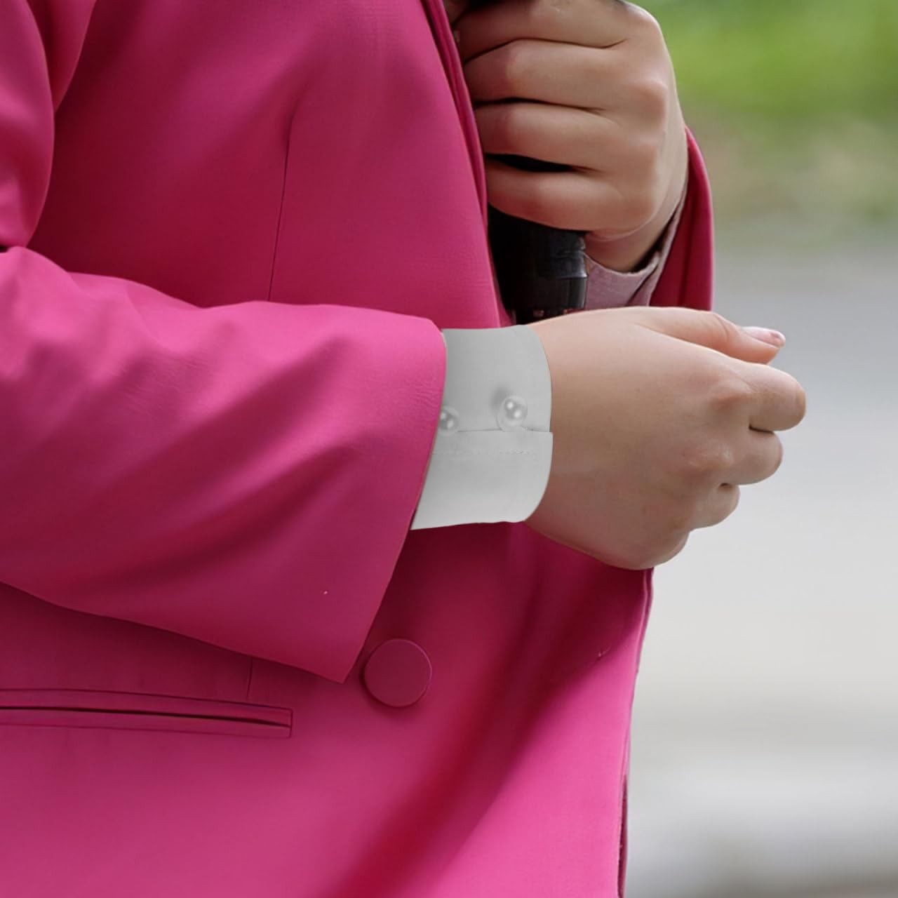 1 PCS White Fake Blouse Wrist Sleeves Detachable False Cuff Shirt Accessory