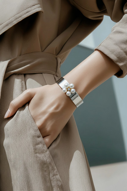 Beautiful Nickel-Free Pearl Cuff Bracelet