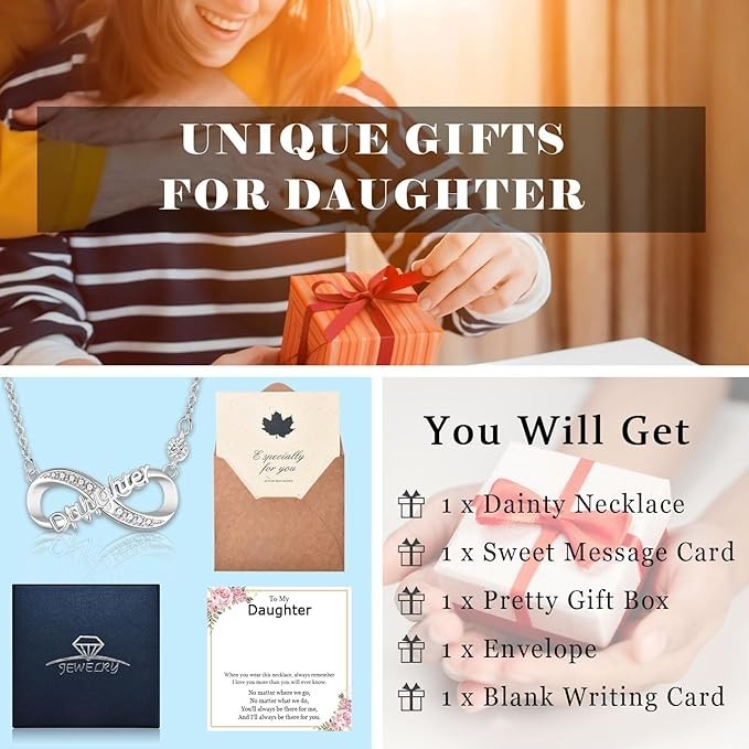 EPIRORA Silver Infinity Necklace for Women, Mother’s Day Birthday Christmas gift