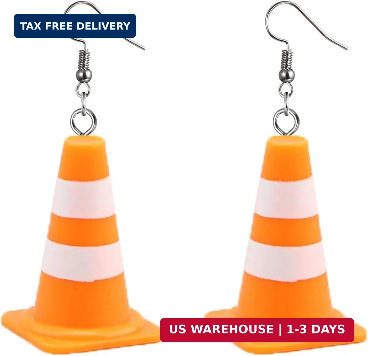 Traffic Cone Dangle Earrings Lightweight Acrylic Traffic Warnings Drop Earring f