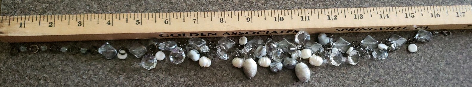 Semi-Precious Stone & Beaded Necklace ~ 17″ Long ~ Multi Colored ~ New ~ 8