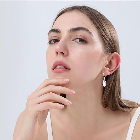 Teardrop Leverback Earrings for Women Waterdrop Tear Drop Dangle Earrings Jew…