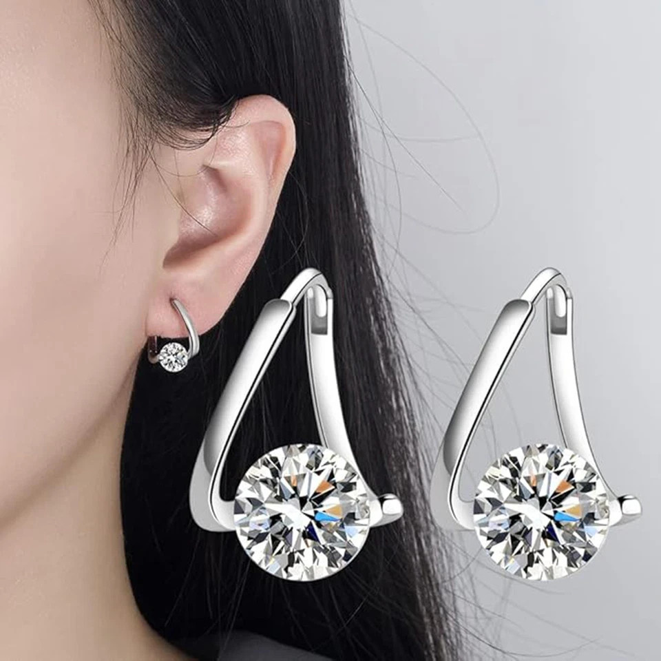 Magnetic Germanium Earrings Lymph Drainage Therapy Wellness Pain Relief Jewelry