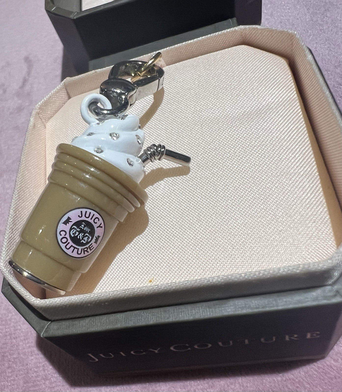 Authentic Juicy Couture Iced Coffee Frappe Drink Charm NEW in Box