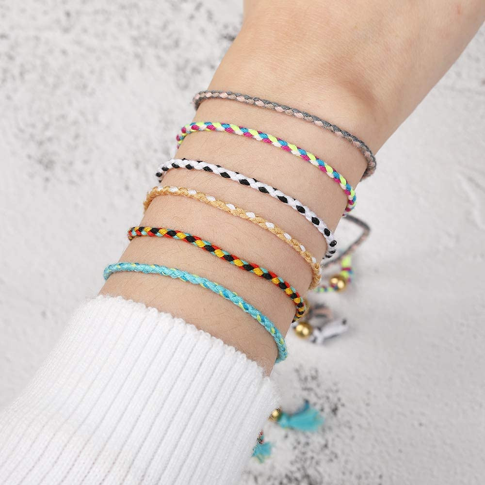 10Pcs Handmade Wrap Friendship Braided Bracelet for Women Colorful Wrist Cord US