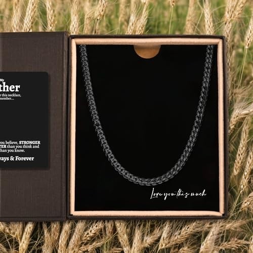 Brother Necklace – 316L Surgical Steel 7mm Cuban Chain – Perfect Birthday Gift