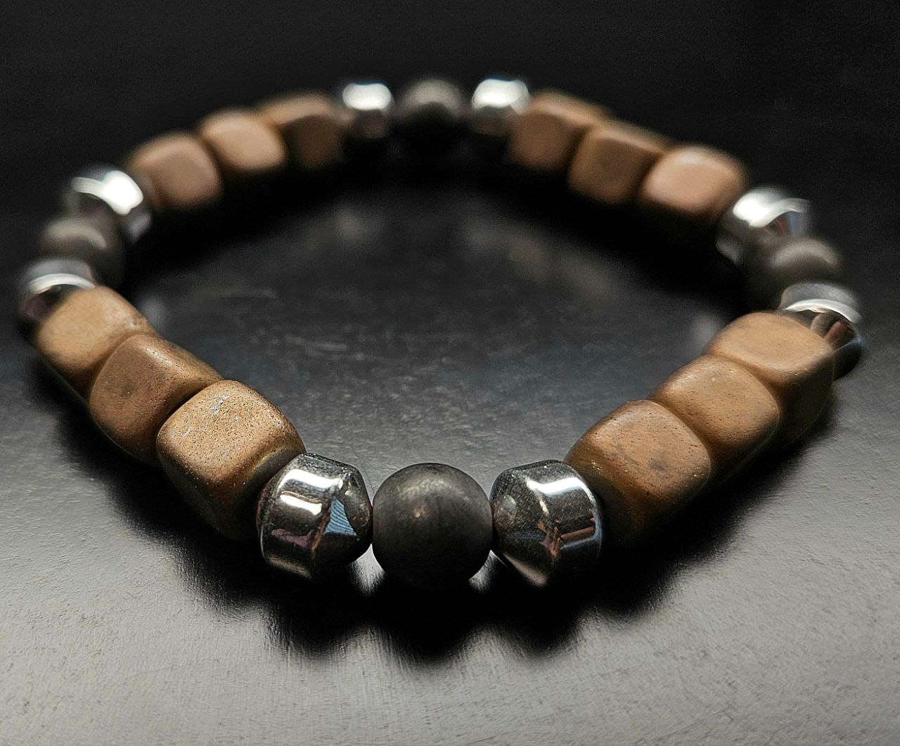 DIY Plated Hematite Bead Bracelet – Protection Healing Stackable