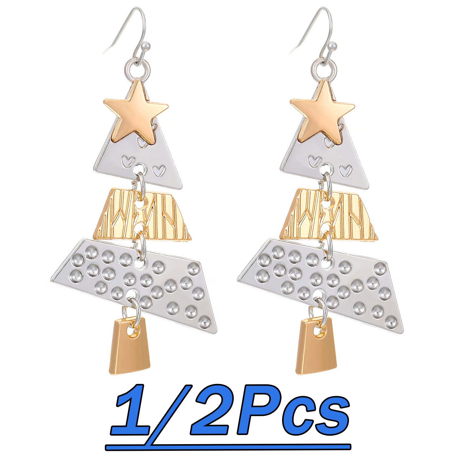 Fashion Alloy Christmas Tree Earrings Drop Dangle Women Party Jewelry New