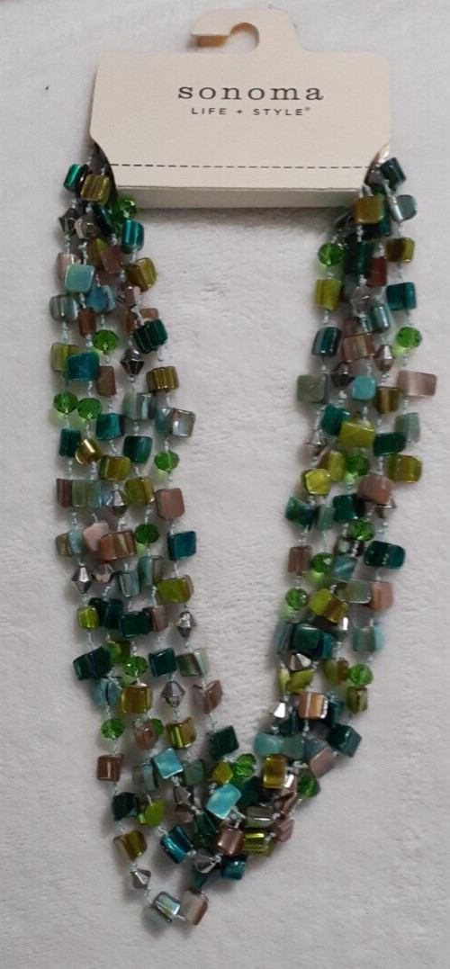 Sonoma Life + Style Multi-Color Shell Stone Look Necklace
