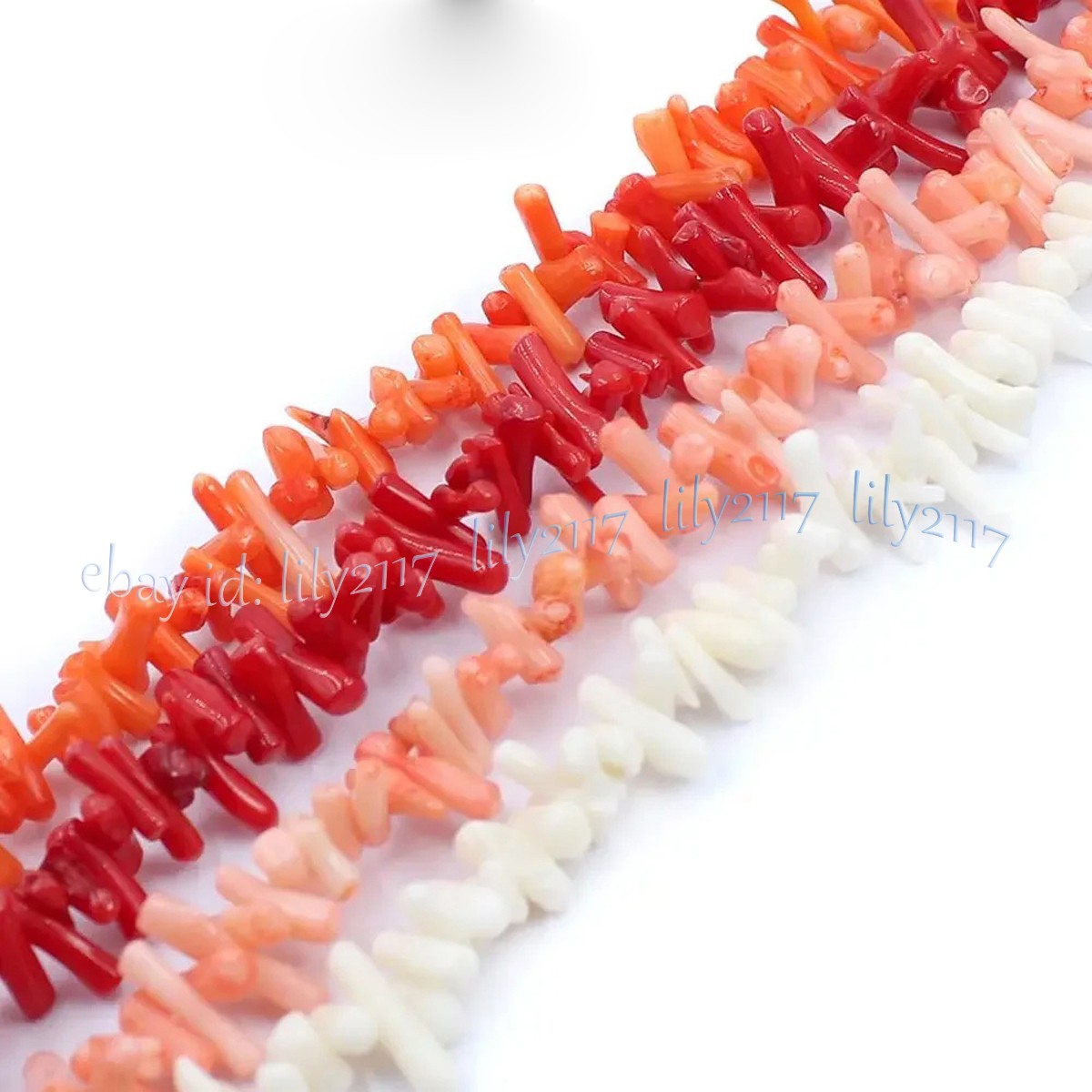 Natural Multicolor Coral Chip Irregular Branch Gemstone Beads Necklace 14-48inch