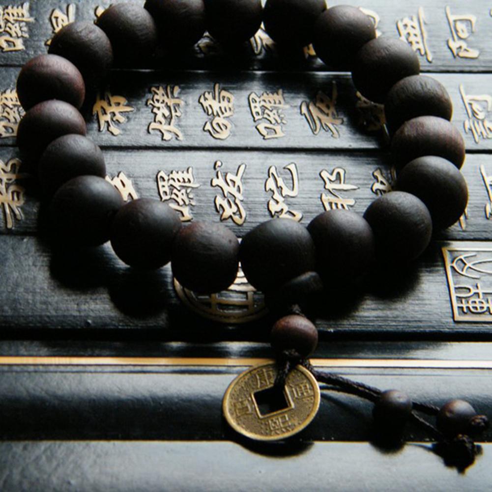 4PCS 12MM Wooden Men’s Buddha Buddhist Prayer Beads Tibet For Mala Bracelet NEW