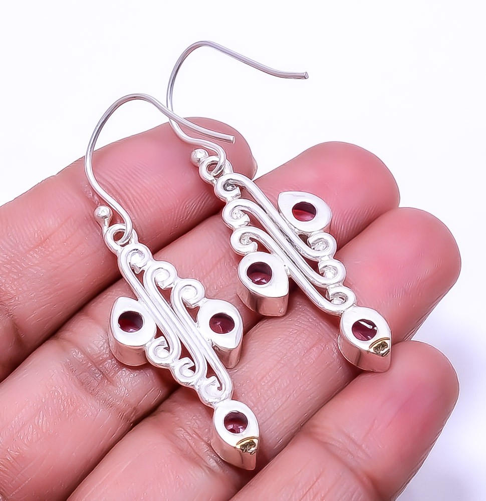 Pink Kunzite 925 Sterling Silver Handmade Earring 1.95″ E7, Christmas Gift