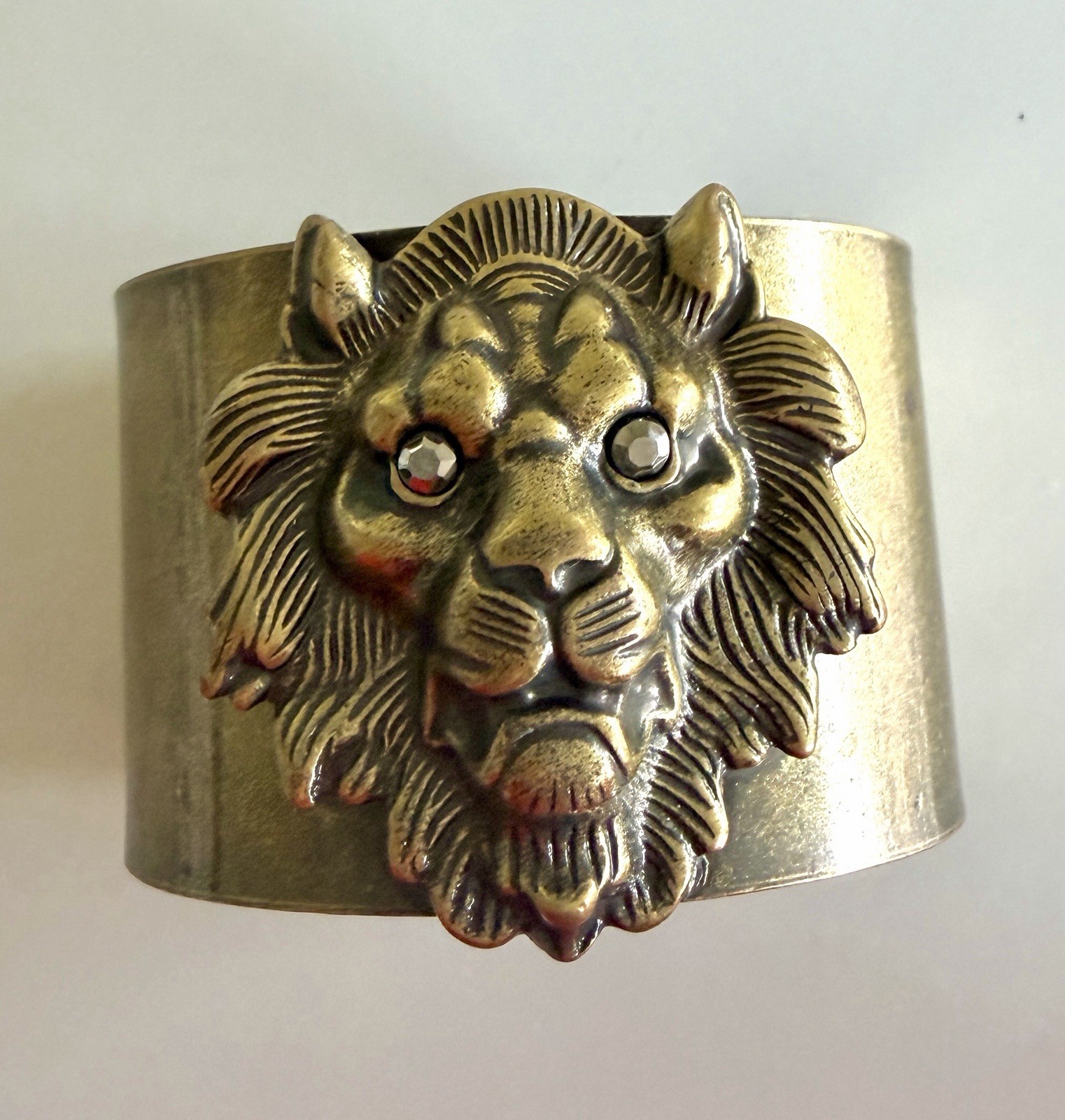 1.75” Wide Lion Head Cuff Bracelet, Please See Description.