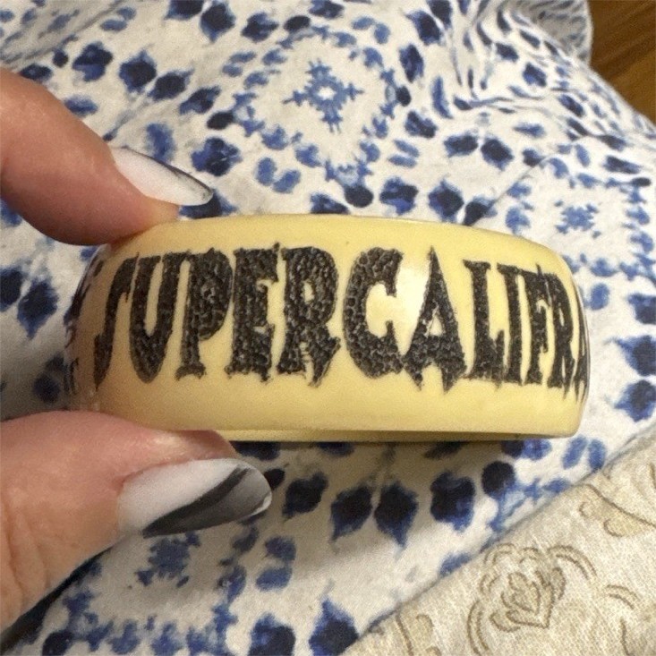 Jessica Kagan Cushman Supercalifragilisticexpialidocious Resin Bangle SIGNED