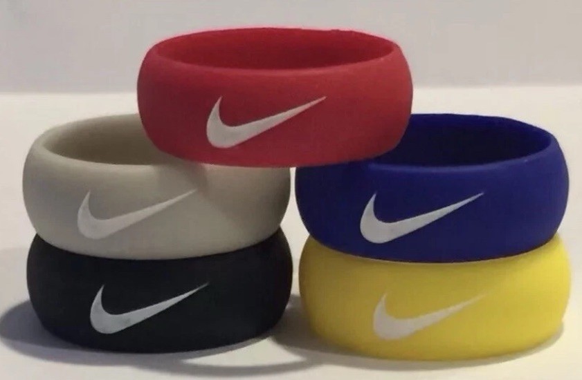 Mens Silicone 5 Ring Set Wedding Engagement Gym Sport – Men’s Size 9