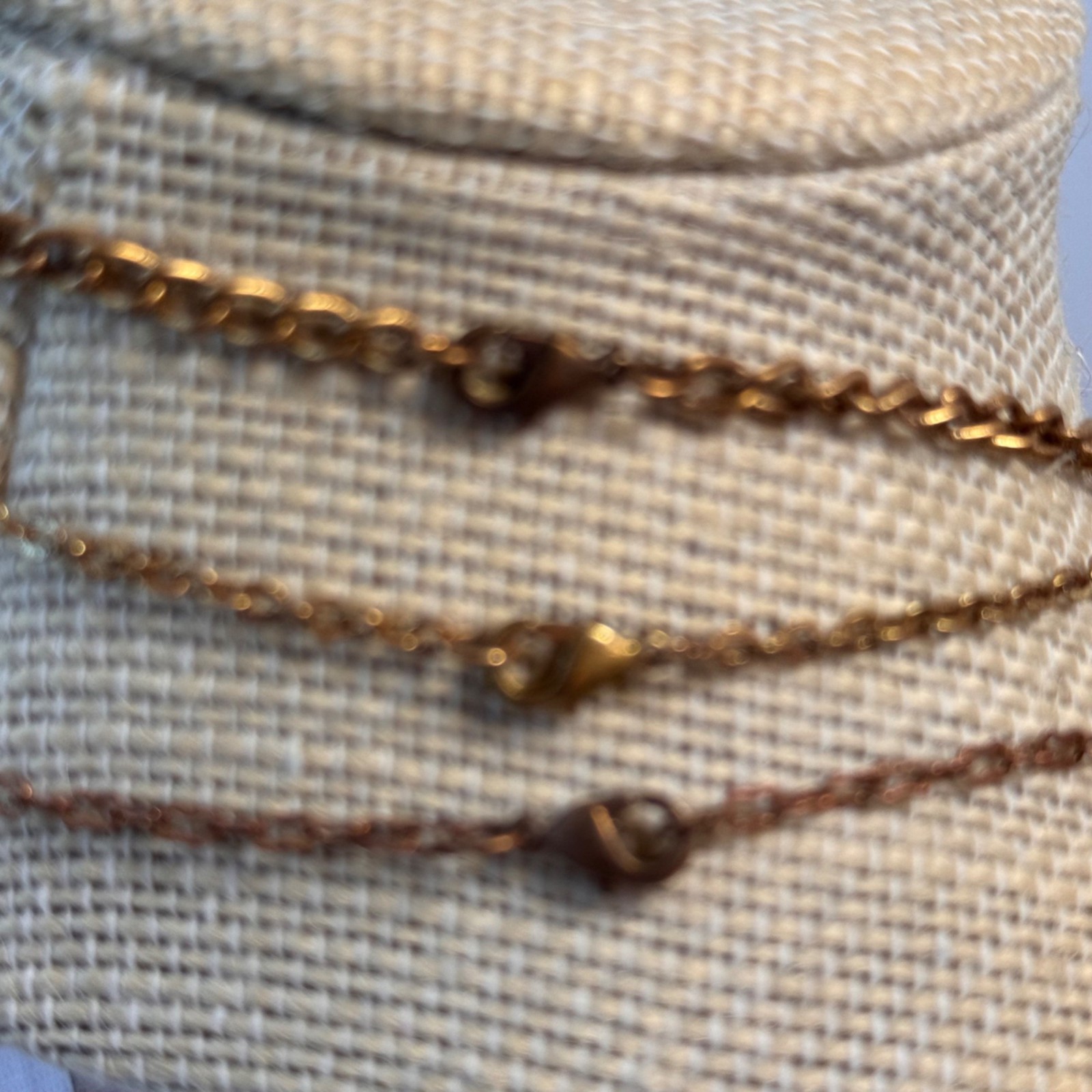 Solid Brass 18-Inch Necklace Jewlery Lot of 3 Vintaj Vogue Brass Co USA NWT New