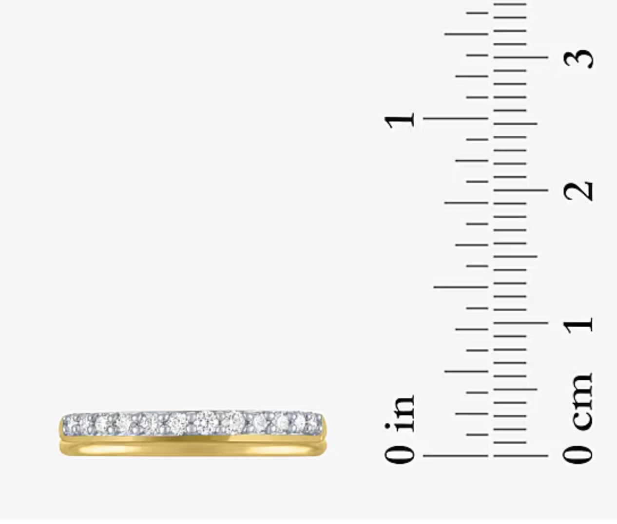 1/4 CT. T.W. Lab Grown White Diamond 10K Gold Wedding Band