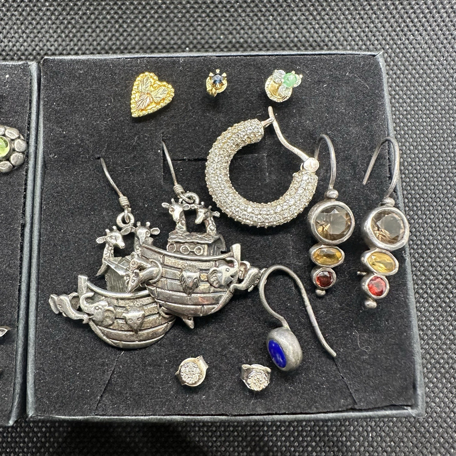 Assorted Womens 925 Sterling Silver Dangle Earrings & 14k 18k 10k 1g Mixed Lot