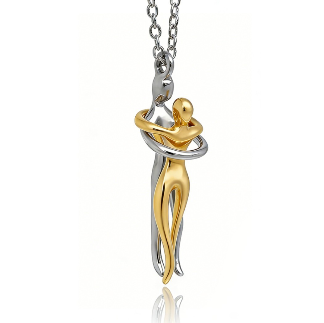 Promise Couple Hug Necklace valentine’s day Hugging Pendant Lovers Jewelry Gift